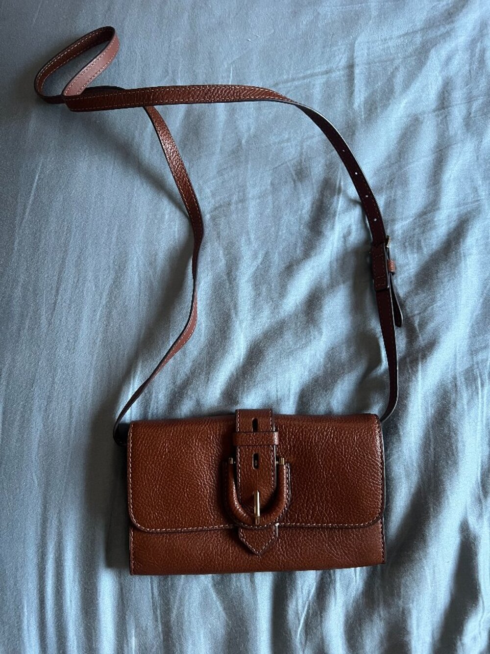 Fossil Harwell Leather Wallet Crossbody Bag